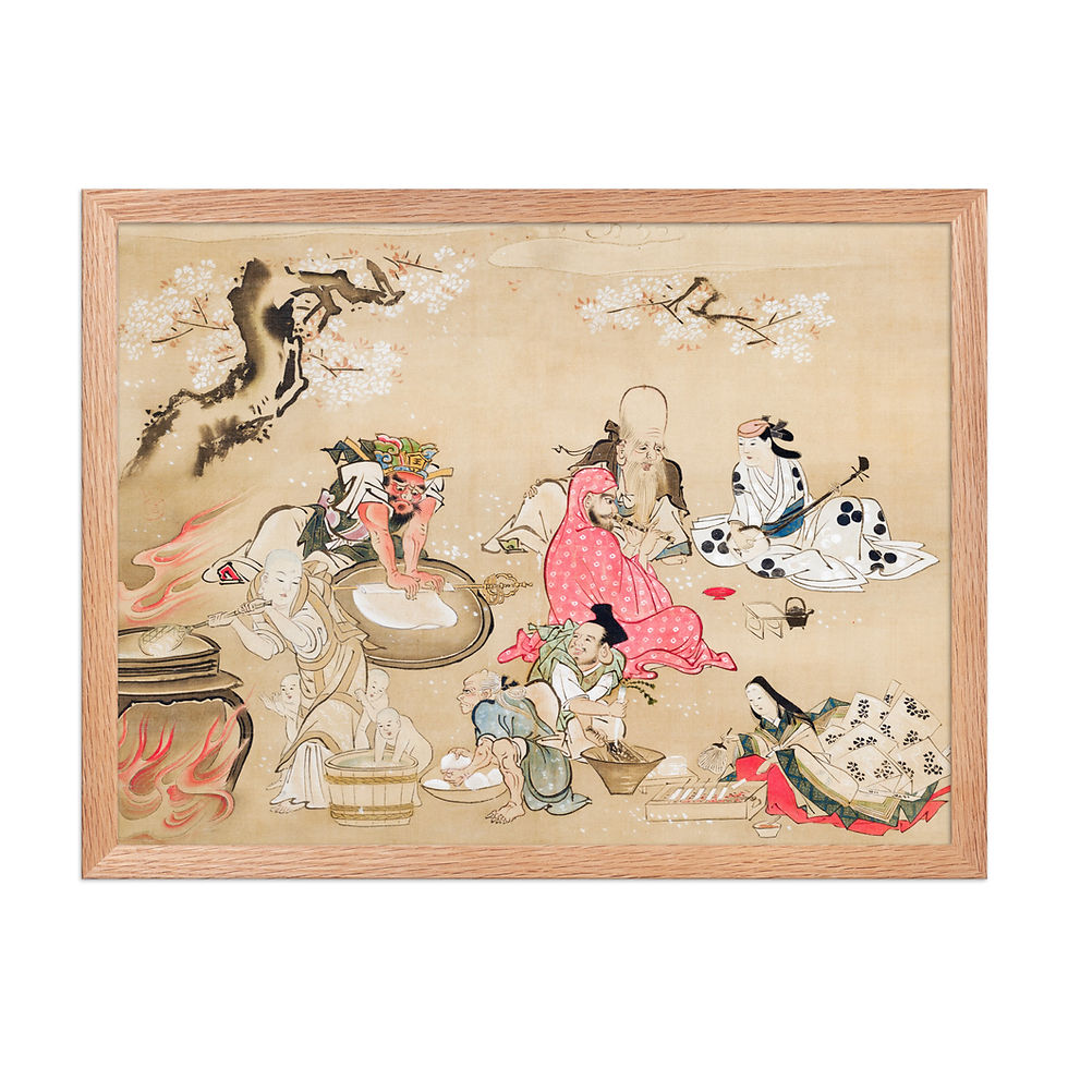 Thumbnail: Japanese gods preparing a cherry blossom banquet Wall Art