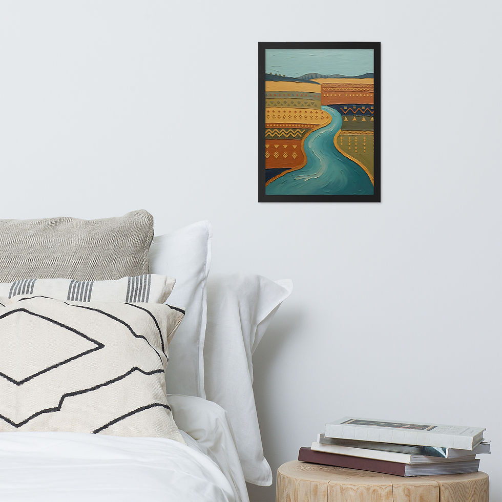 Thumbnail: Abstract Painterly River Art Print
