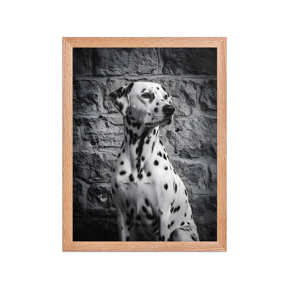Thumbnail: Monochrome Dalmation Portrait Wall Art