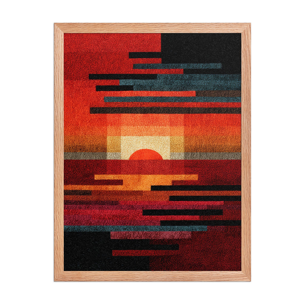 Thumbnail: Framed Geometric Boho Art – Trendy Decor Piece