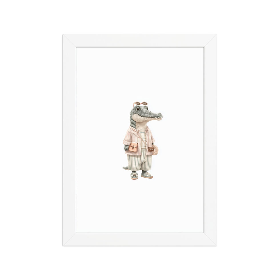 Thumbnail: Alligator | Framed Nursery Poster Print Wall Art Décor for Kids
