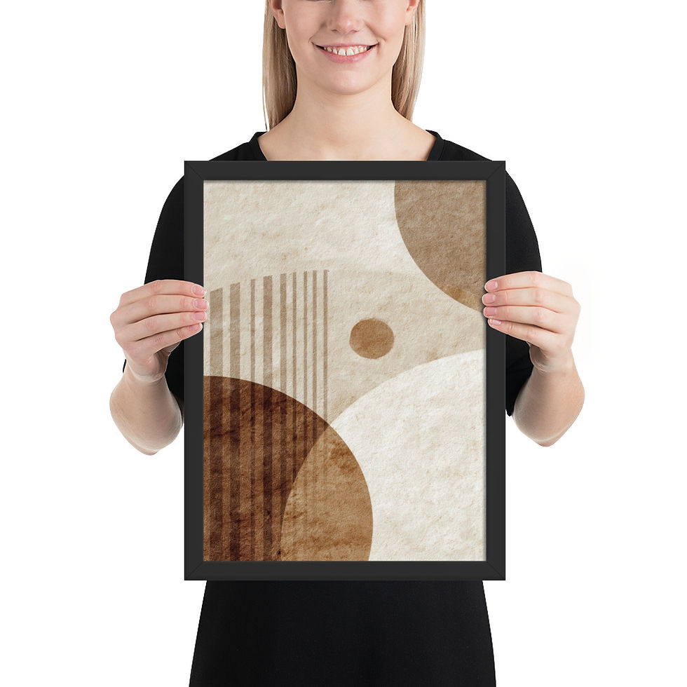 Thumbnail: Elegant Minimalist Art Print – Framed Decor Piece