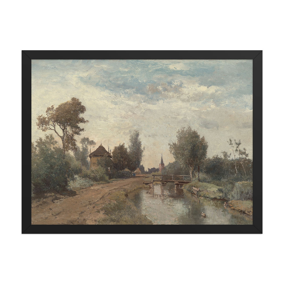 Thumbnail: Quaint European Village Vintage Wall Art
