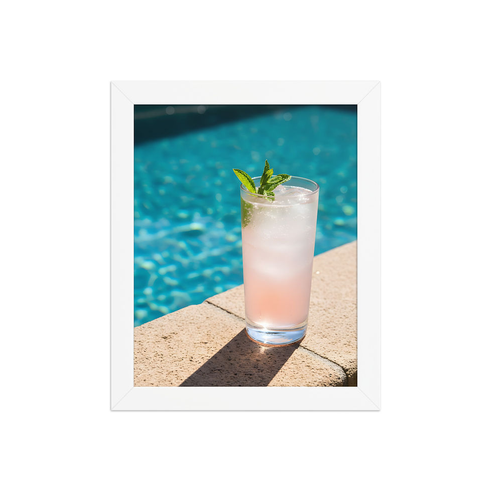 Thumbnail: Tall Glass by the Pool Summer Wall Print