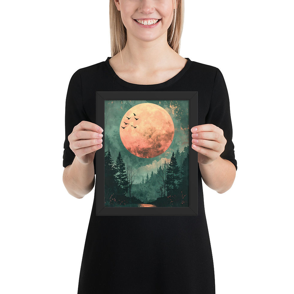 Thumbnail: Moonrise and Birds
