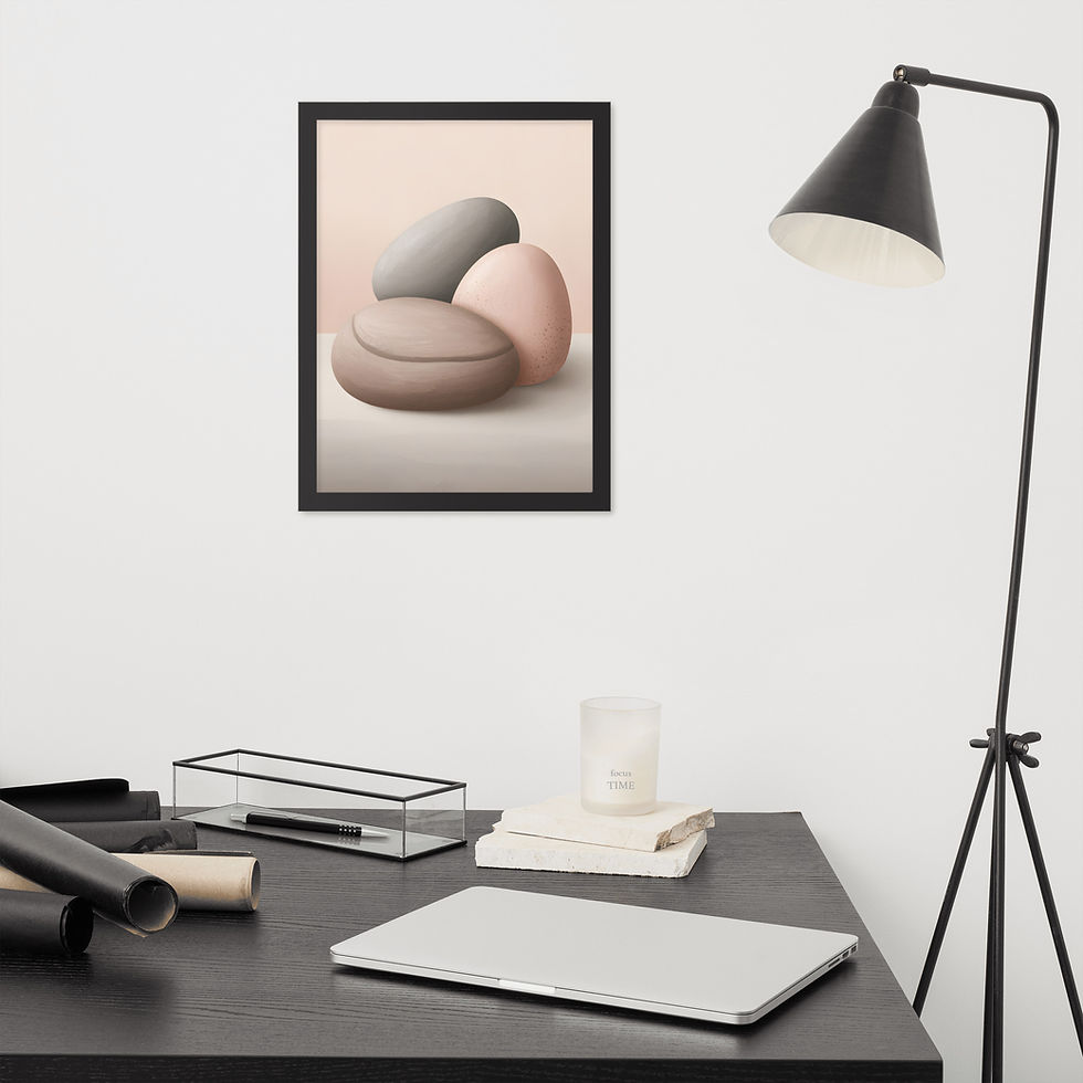 Thumbnail: Soft Pebbles Minimalist Art Print
