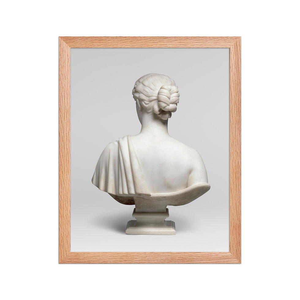 Thumbnail: Classical Marble Greek Bust Sculpture Framed Art