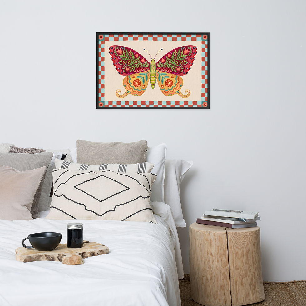 Thumbnail: Vibrant Decorative Butterfly Artwork