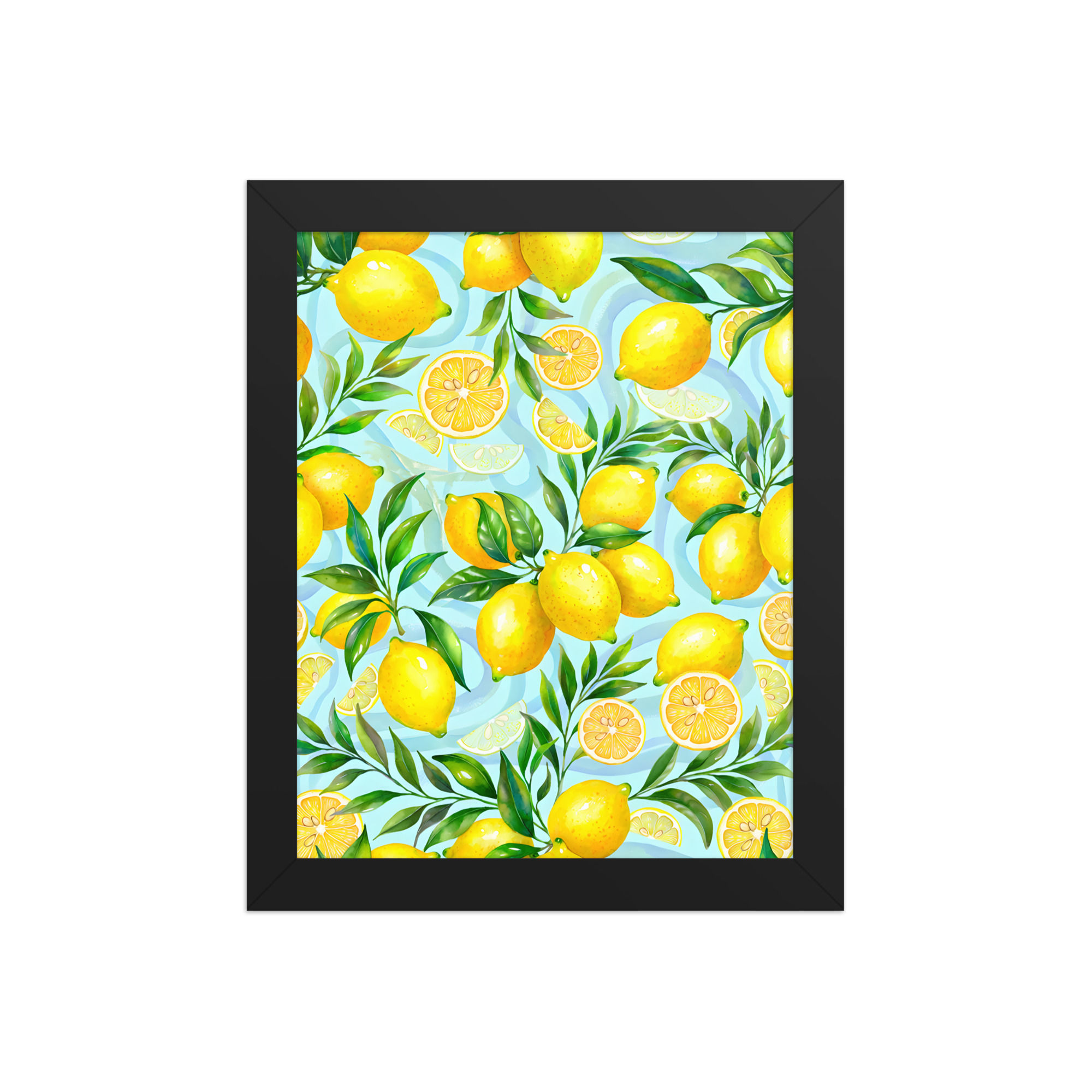 Lemon Collage Framed Food Art