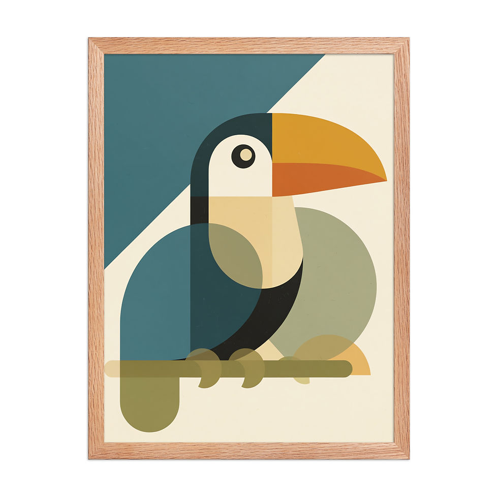 Thumbnail: Abstract Toucan Mid-century Modern Art