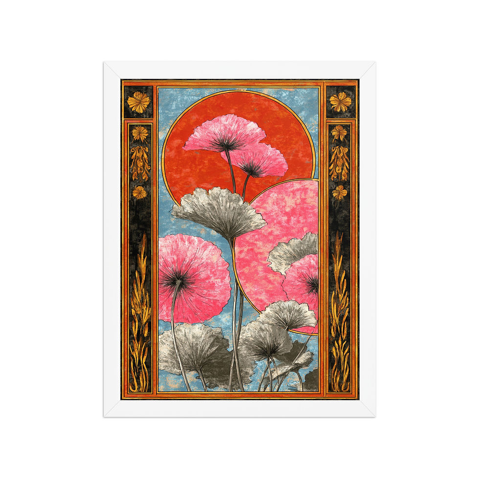 Thumbnail: Japandi Vintage Style Landscape with Ginkgo Leaves