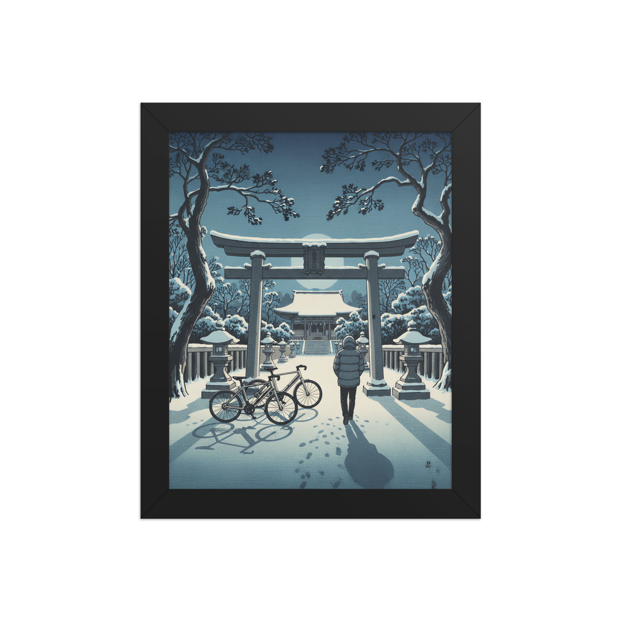Snowy Modern Vintage Japanese Art