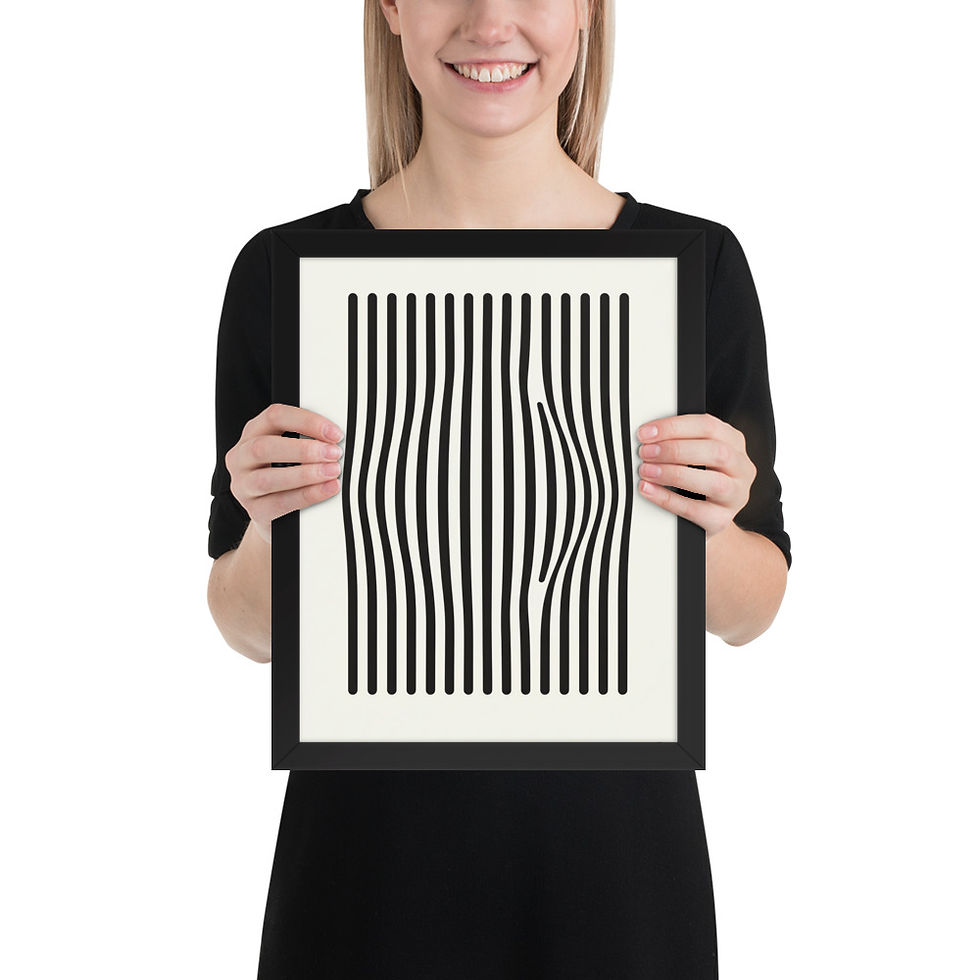 Thumbnail: Line Ripple Abstract Art Print