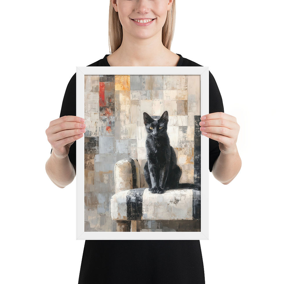 Thumbnail: Eclectic Framed Gouache Art - A Splash of Color