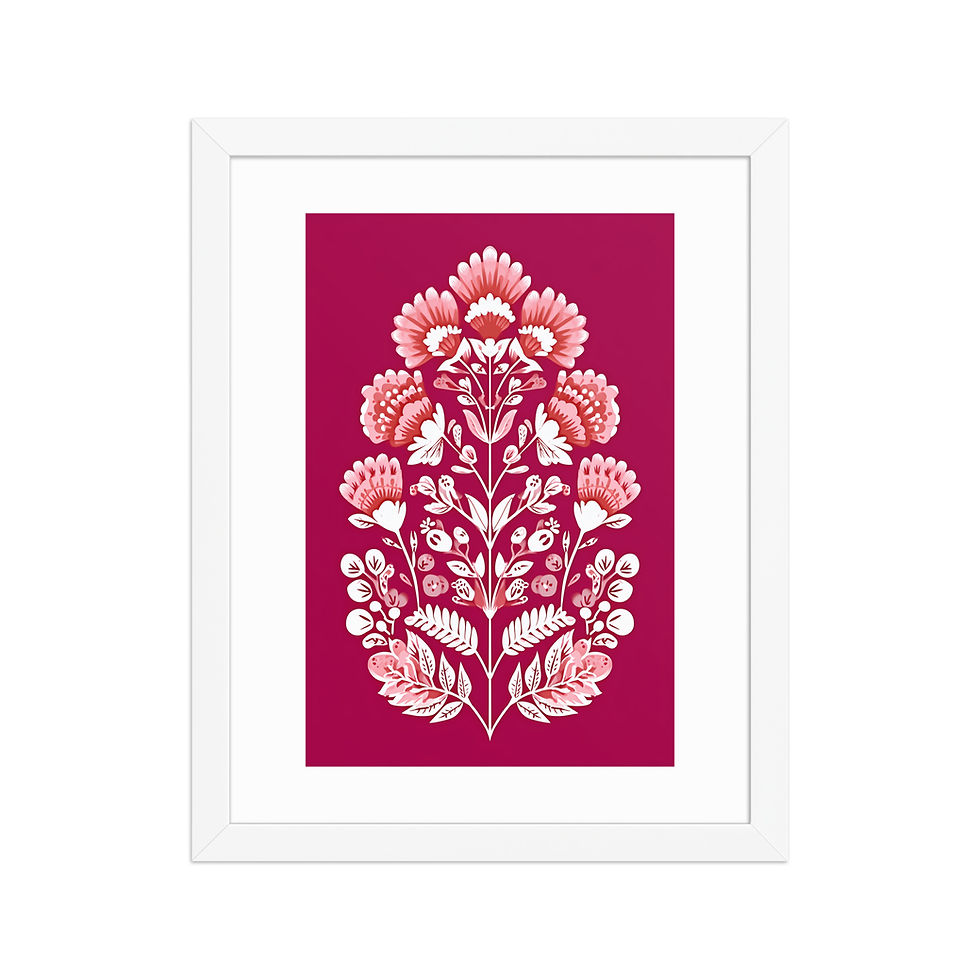 Thumbnail: Charming Scandinavian Botanical Art - Folk Inspired Wall Prints