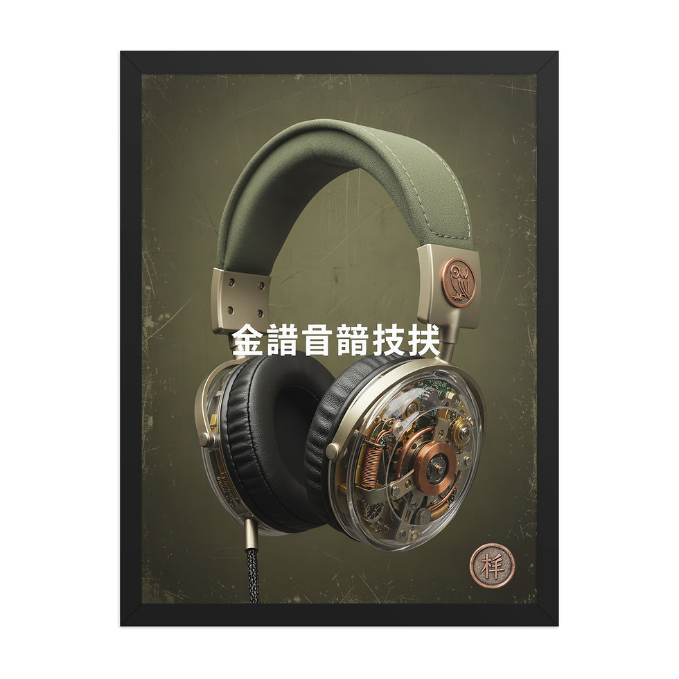Thumbnail: Retro City Headphones Wall Art Print