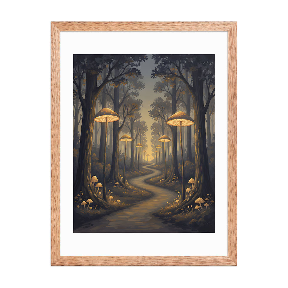 Thumbnail: Mushroom Lamp Forest Wall Art
