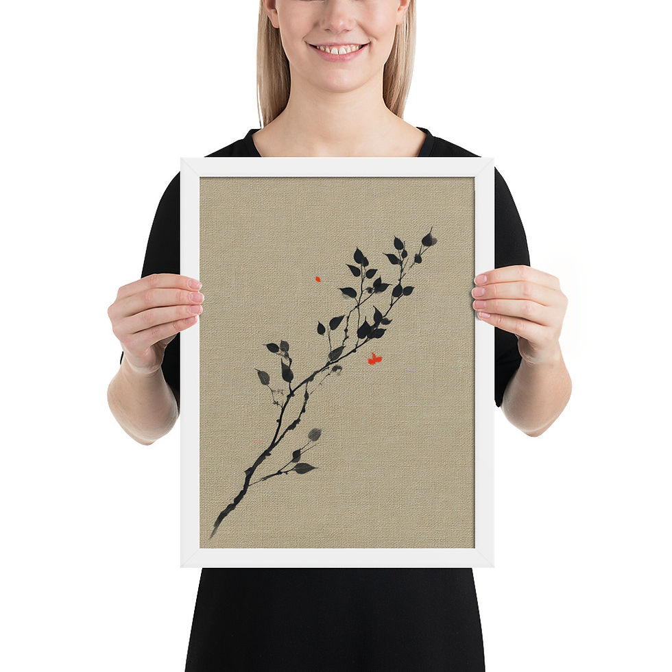 Thumbnail: Japandi Sprig Sumi-e Ink Inspired