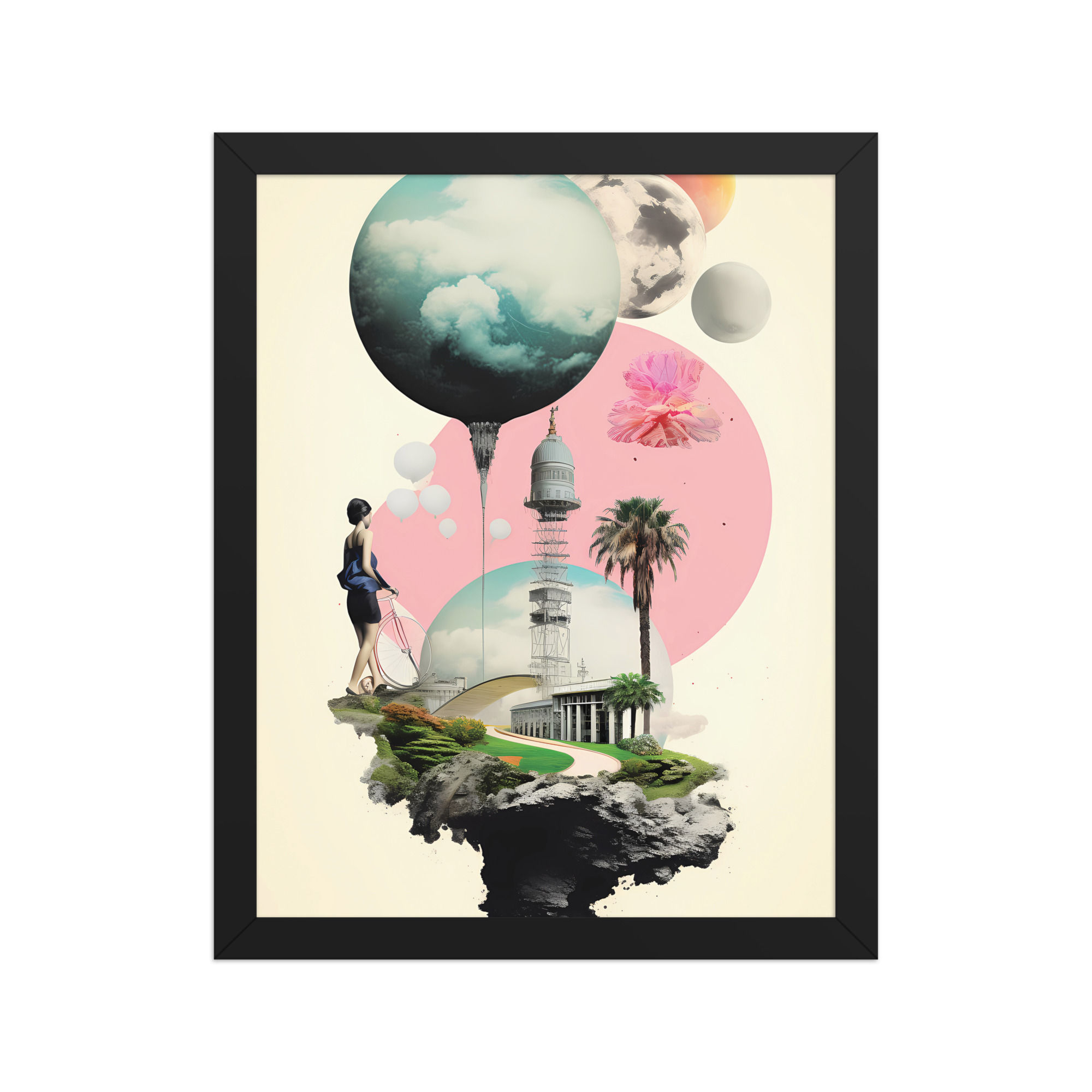 Vintage Collage Abstract Art Print