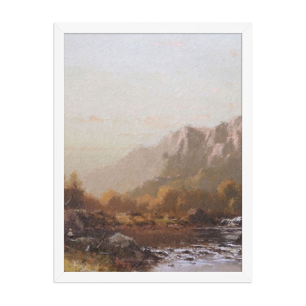 Thumbnail: Autumn River Valley Vintage Framed Wall Art