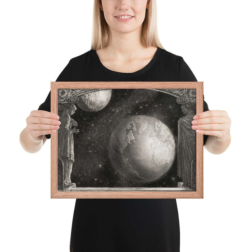 Thumbnail: Vintage Earth and Moon