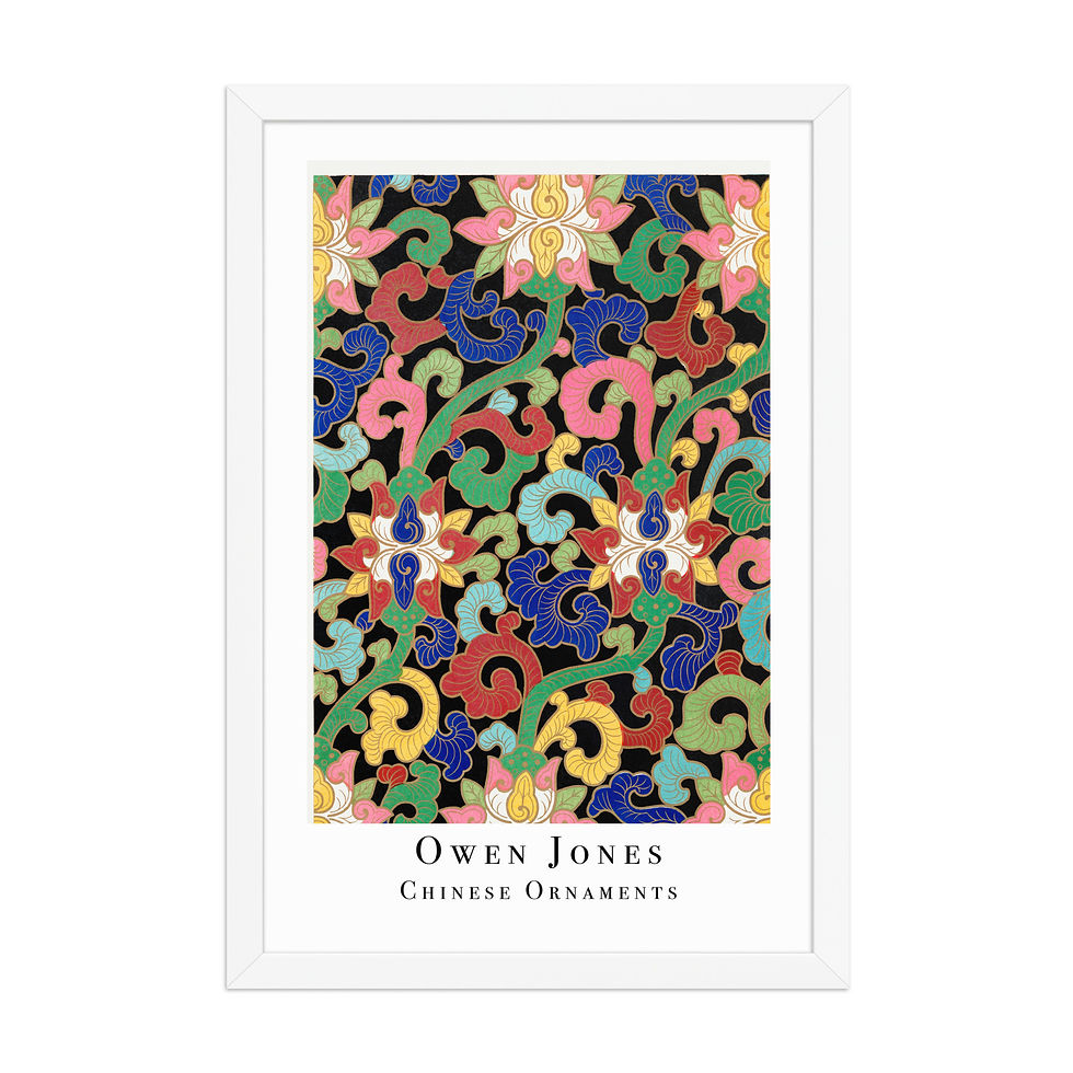 Thumbnail: Owen Jones Framed Wall Art: Chinese Ornaments XVIII for Elegant Home Decor
