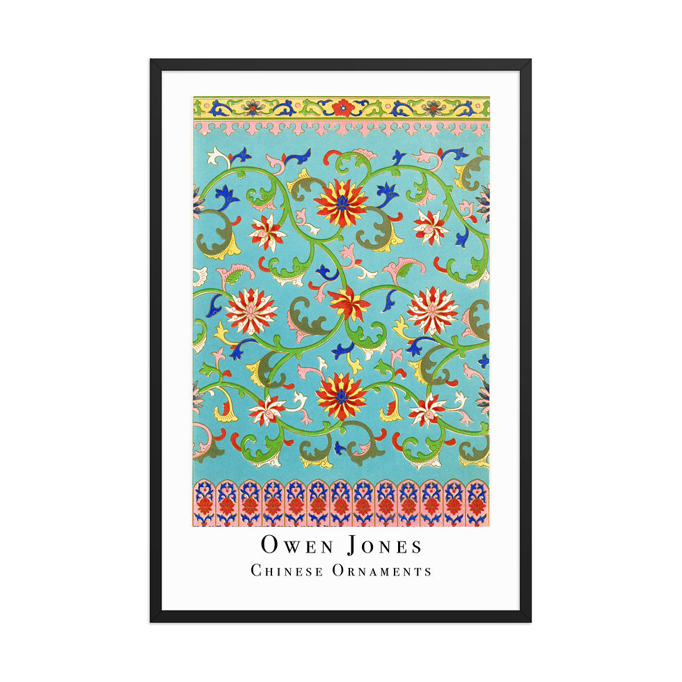 Thumbnail: Owen Jones Framed Wall Art: Chinese Ornaments XVII for Elegant Home Decor