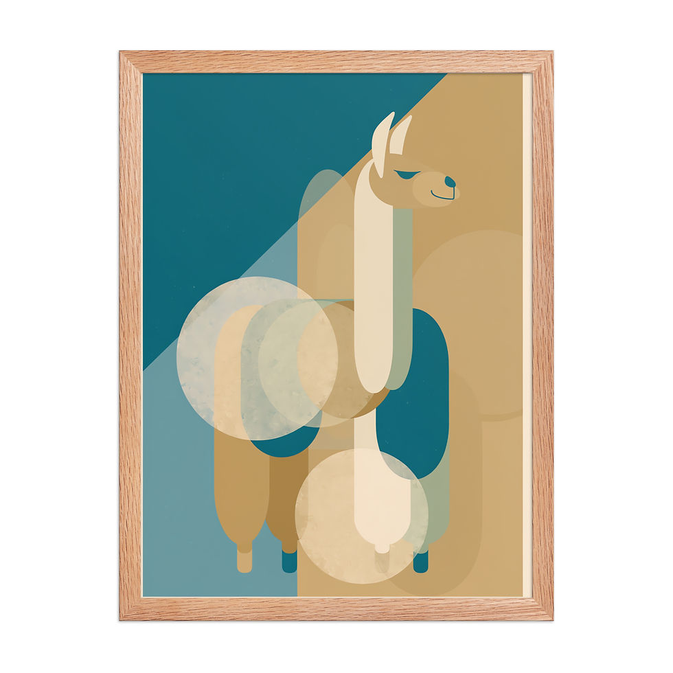 Thumbnail: Mid-century Llama Print