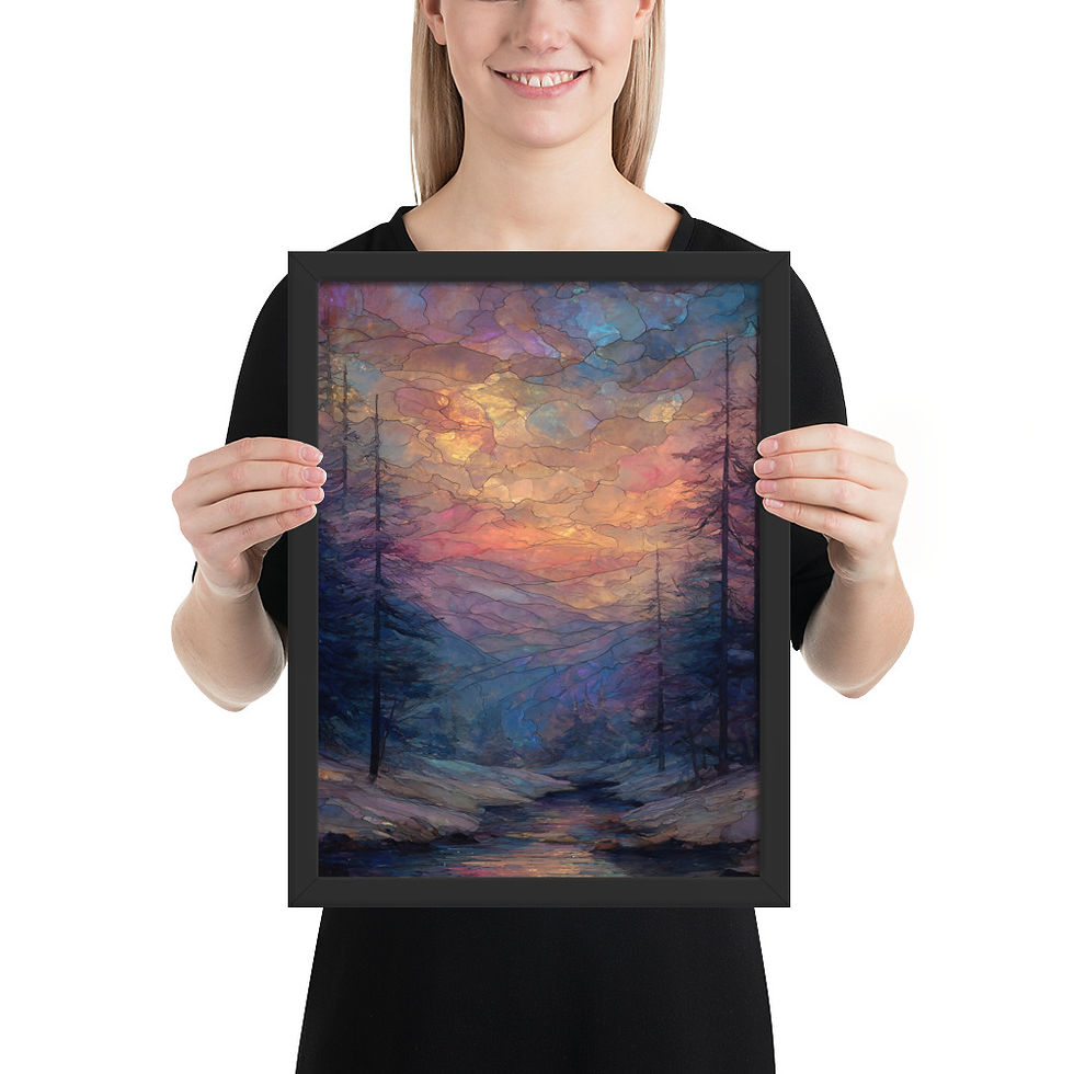 Thumbnail: Sunrise in the Woods in Oil Painting Style