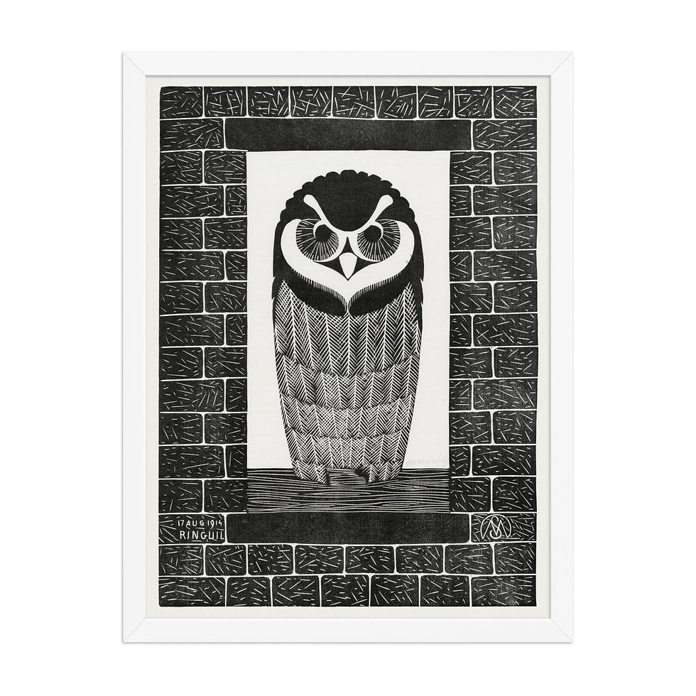Thumbnail: Black and White Owl Illustrations