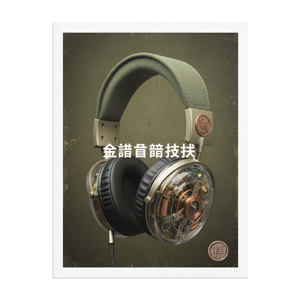 Thumbnail: Retro City Headphones Wall Art Print