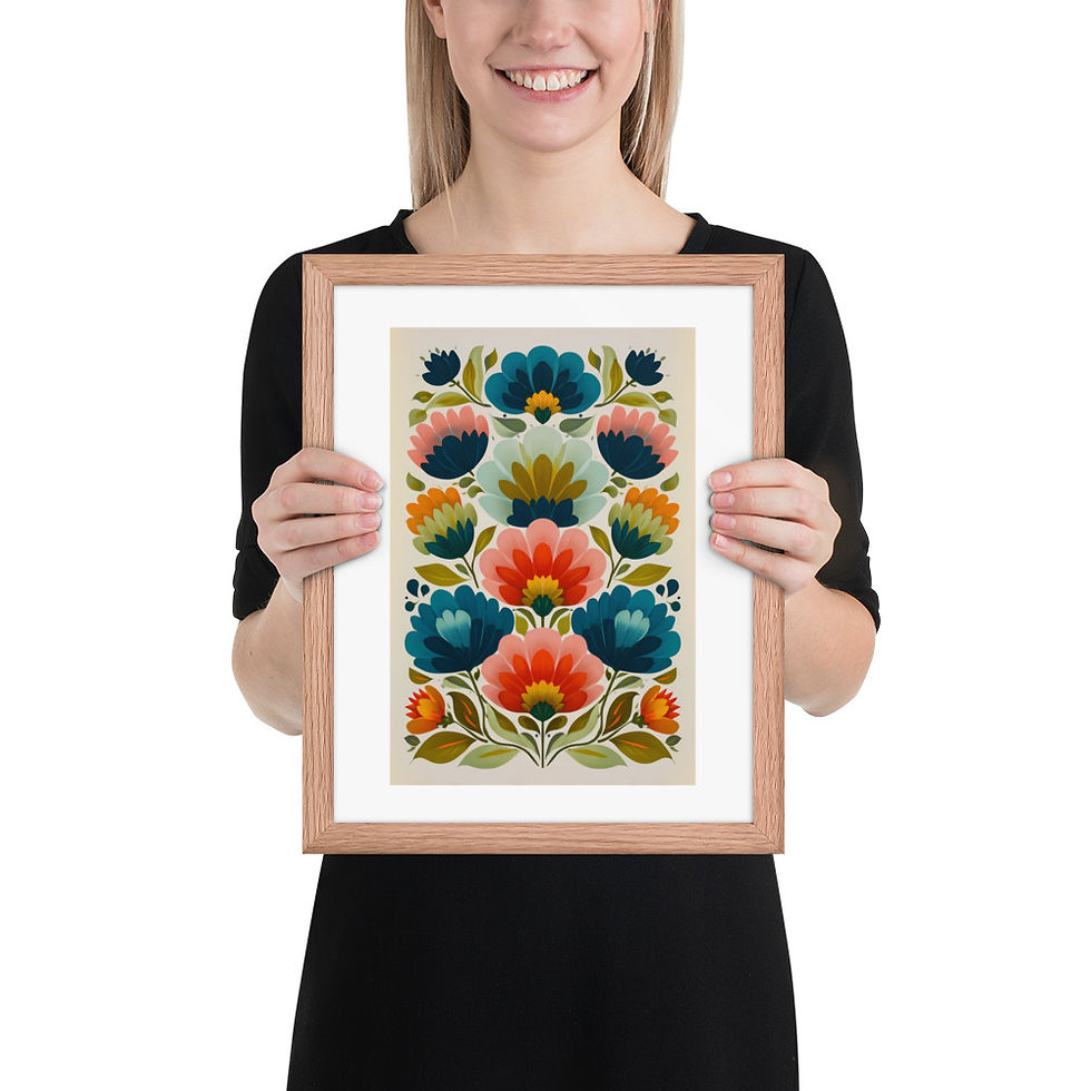 Thumbnail: Nature-Inspired Scandinavian Wall Art - Botanical Folk Prints