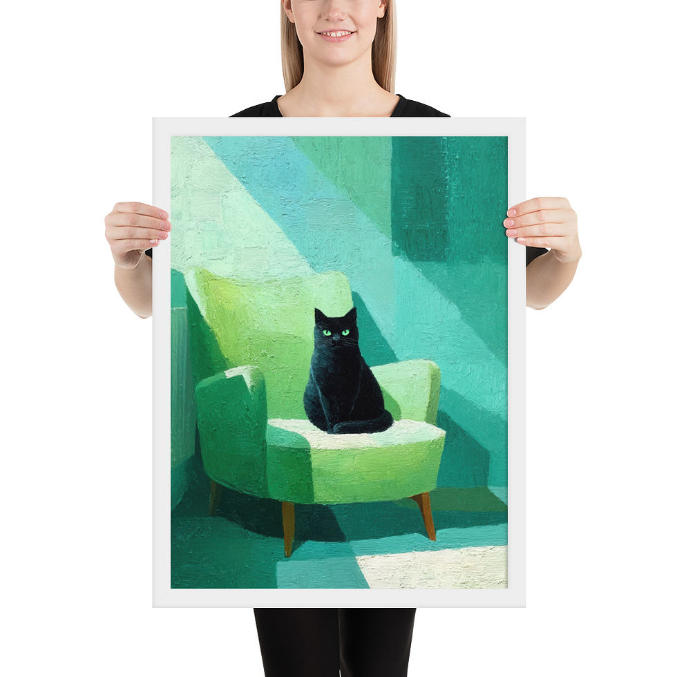 Thumbnail: Framed Colorful Abstract Art - Unique Eclectic Touch