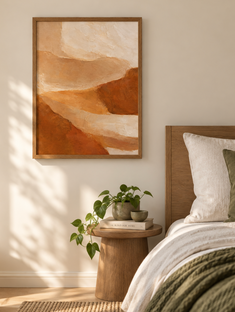 Warm Earth Tone Abstract Wall Art for Calmer, More Grounded Homes