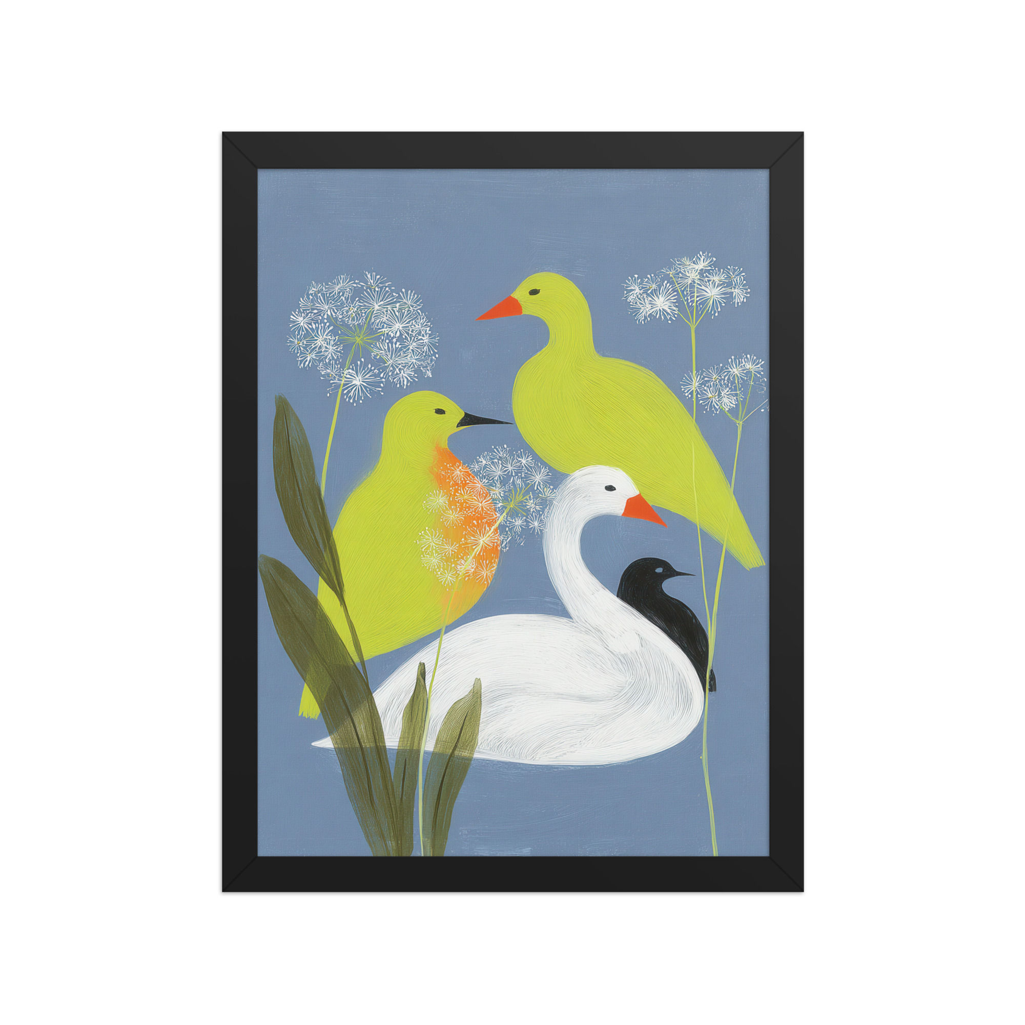 Birds Gouache Inspired Art Print 