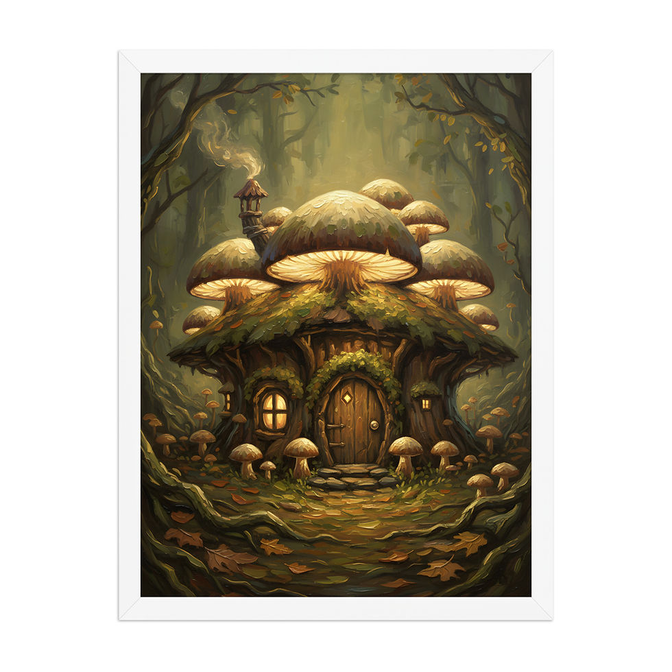 Thumbnail: Mushroom House Fantasy Art Print