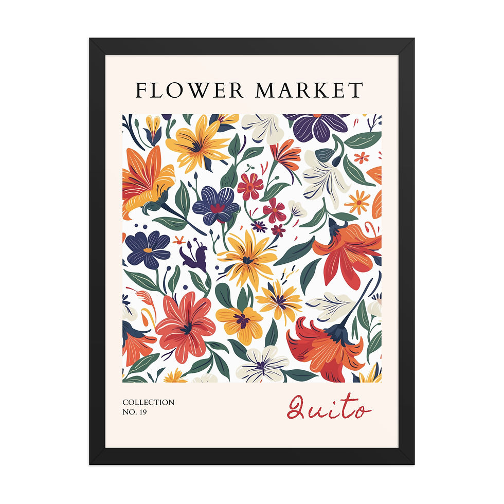 Thumbnail: Quito | Framed Botanical Wall Art: Nature Prints from Global Cities