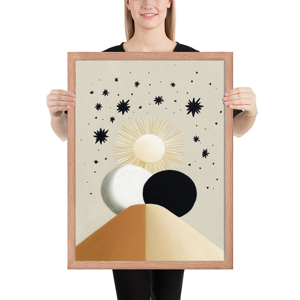 Thumbnail: Framed Gouache Art for Home