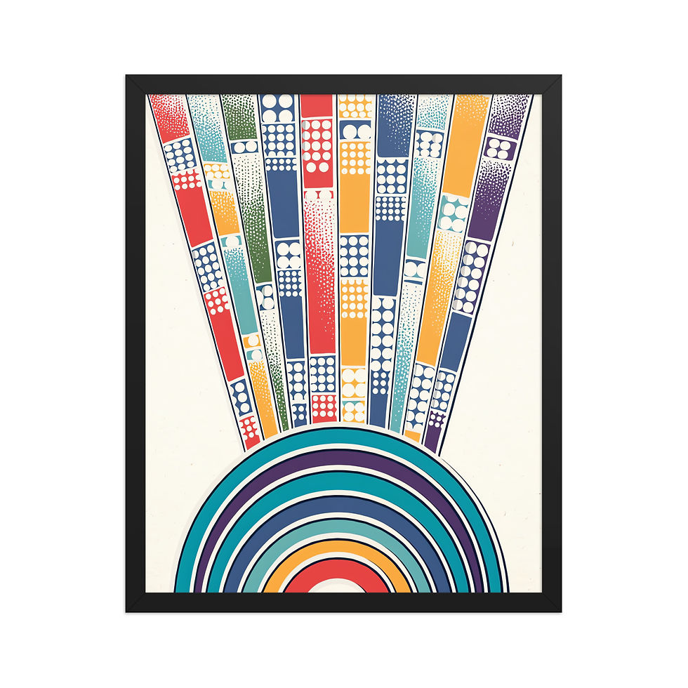 Thumbnail: Concentric Rings Abstract Modern Art Print