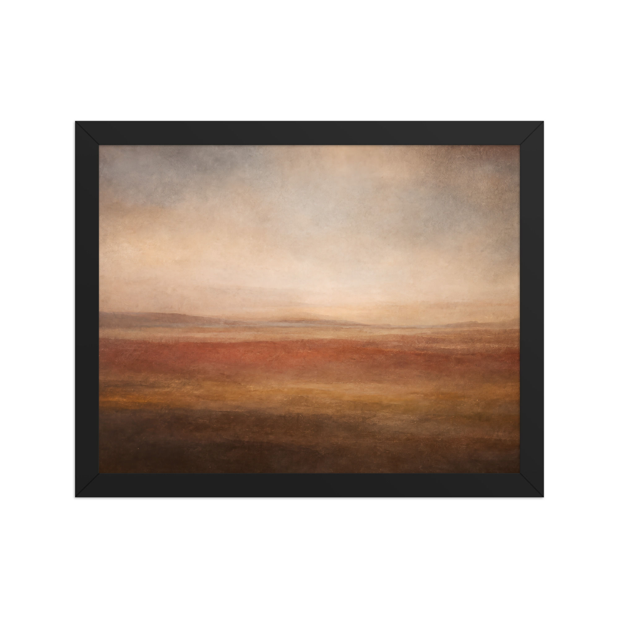 Earth Tone Minimalist Landscape Framed Print