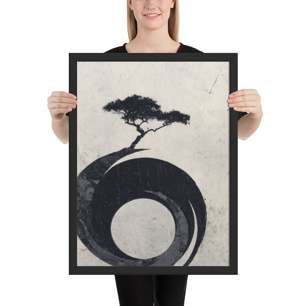 Thumbnail: Japandi Bonsai Tree Whirlpool Sumi-e Inspired