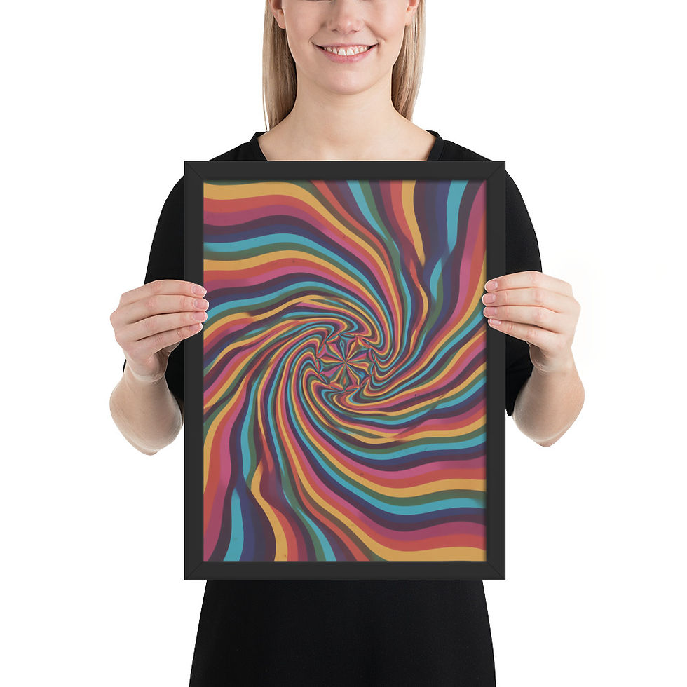 Thumbnail: Psychedelic 70s Framed Wall Art