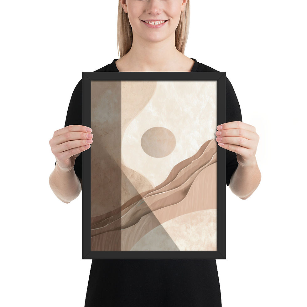 Thumbnail: Framed Dreamy Boho Art – Soft and Serene Decor