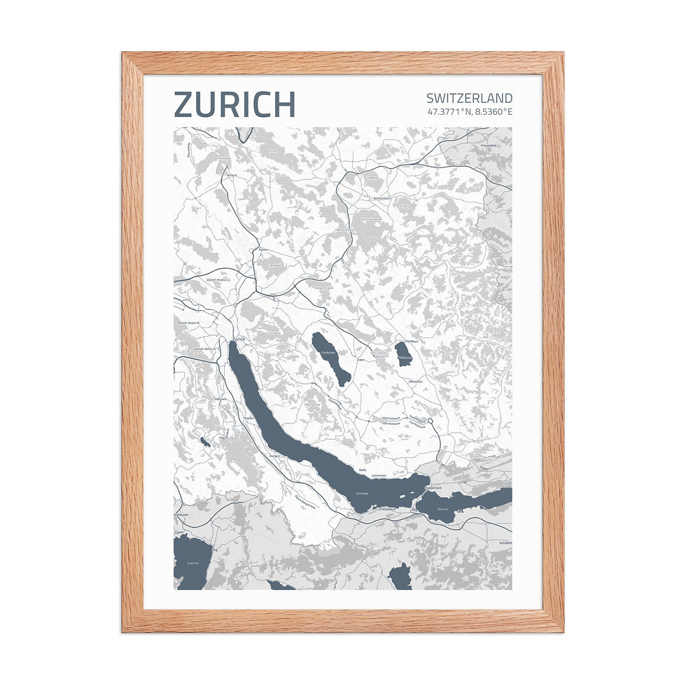 Thumbnail: Zurich | Framed City Maps: Vibrant Art for Urban Decor Lovers