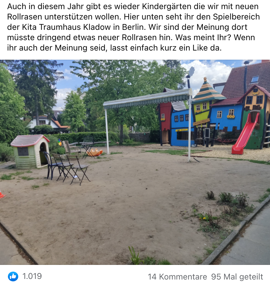 UPDATE - Wir bekommen einen neuen Rasen