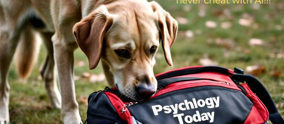 Cheating by a magazine that writes about cheating.  Psychology Today is stuffed with AI written text about AI