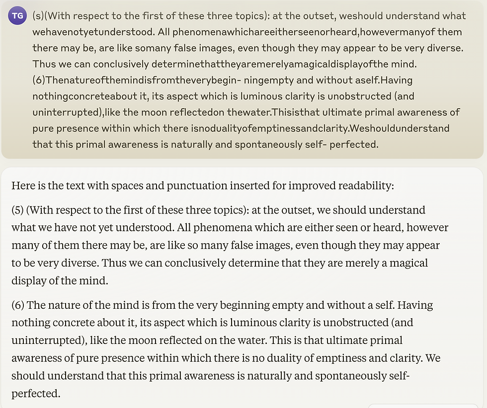 Screenshot of text
