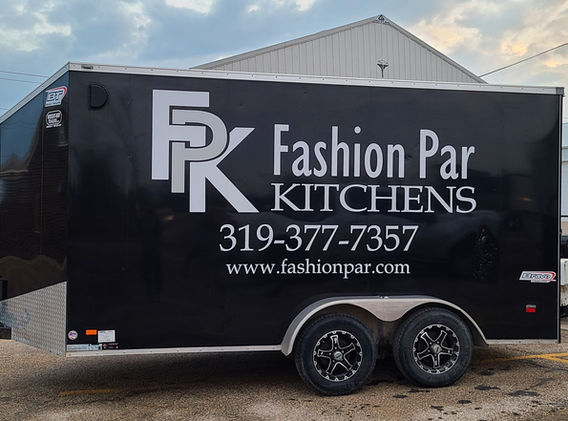 Fashion Par Kitchens, Marion IA, Wayne NE, trailer, graphics, custom, Total Graphics