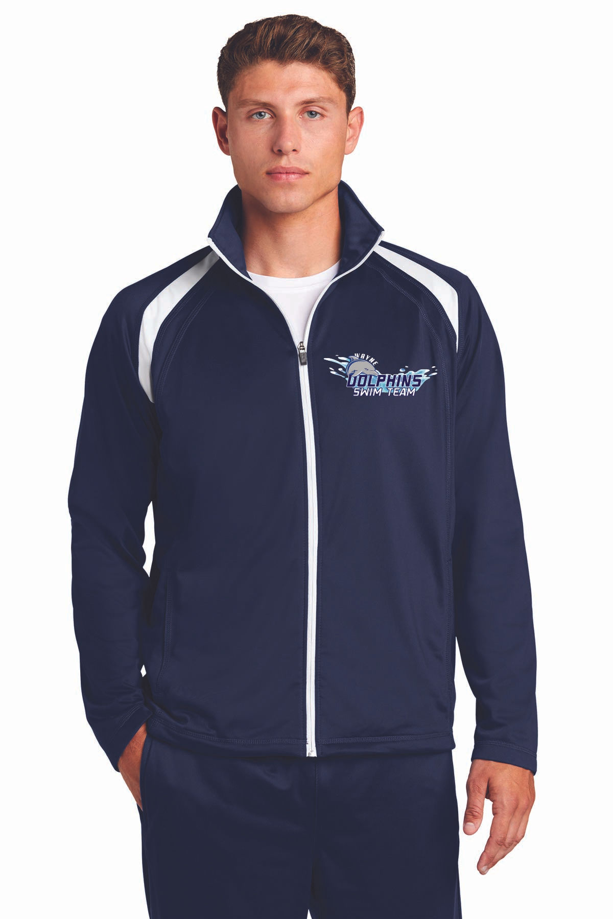 Sport-Tek® Men's Tricot Track Jacket - Dolphin Swim