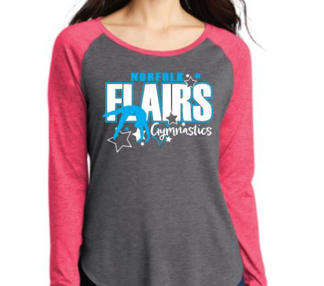 Sport-Tek ® Ladies PosiCharge ® Long Sleeve Tri-Blend Wicking Scoop Neck Raglan